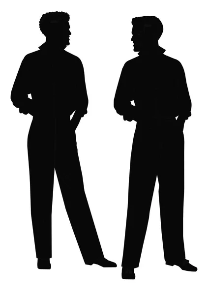 Uomini in silhouette — Foto Stock