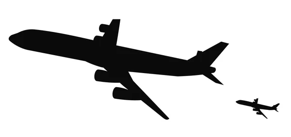 Anne uçak bebek uçak ile — Stok fotoğraf