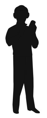 older man with cell phone in hands