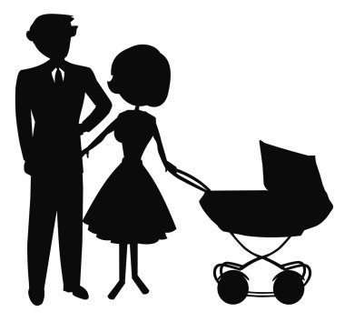 mutlu çift yeni doğmuş ile