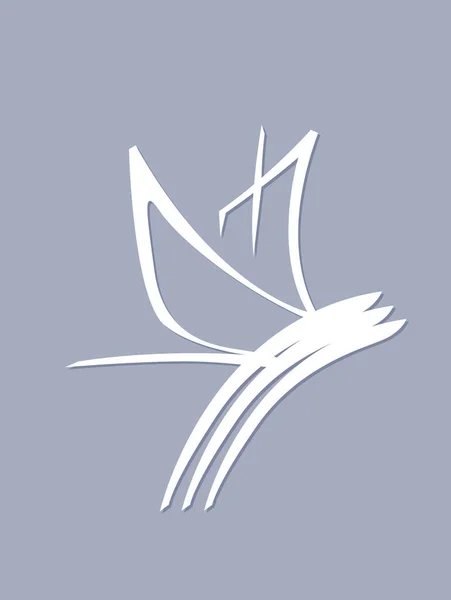 Stylizovaná Kresba Plachetnice Šablona Loga Vektorový Obrázek Pro Logo Ilustrace — Stockový vektor
