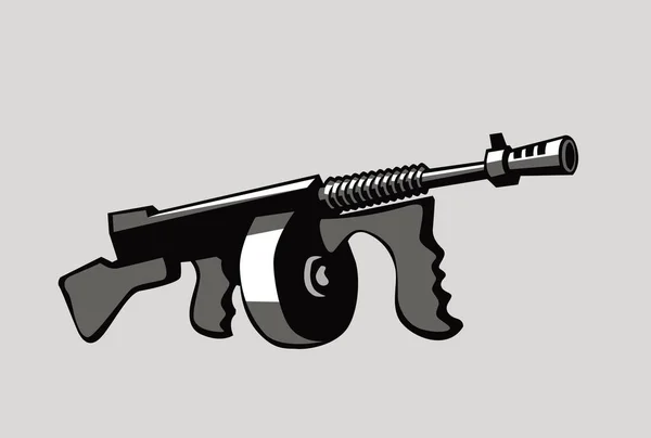 Armas Mafia Imagen Dibujos Animados Tommy Gun Imagen Vectorial Para — Archivo Imágenes Vectoriales