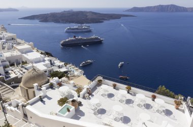 Santorini, üstten görünüm