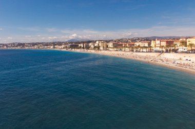 panoramik manzaralı güzel kıyı şeridi, Fransa