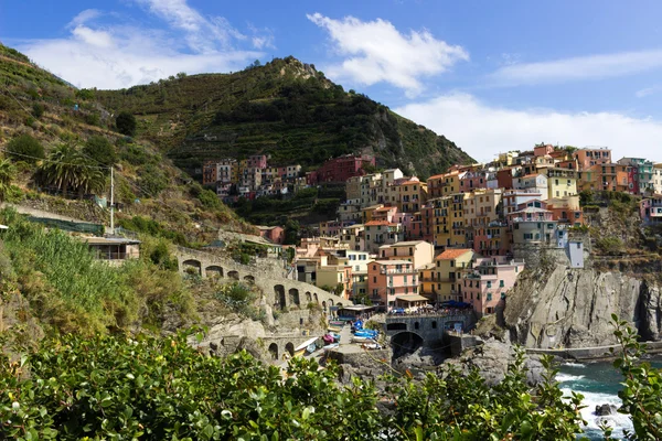 Manarola，古老的意大利村庄、 意大利五渔村 — 图库照片