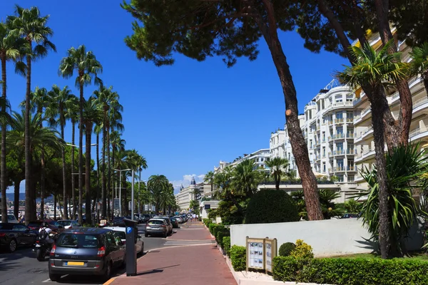 La Croisette w Cannes, Francja — Zdjęcie stockowe