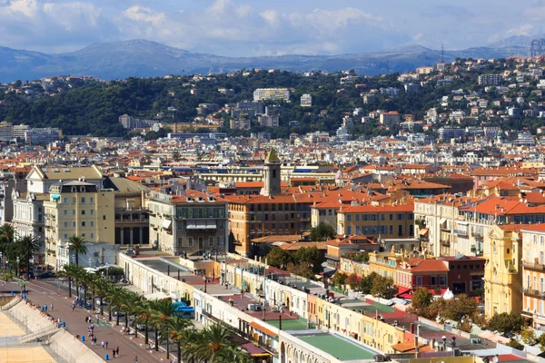 Nizza, Francia, vista sul lungomare e dountown — Foto Stock