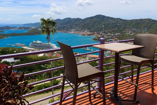 View at St. Thomas harbor from the hill — Stock Photo, Image