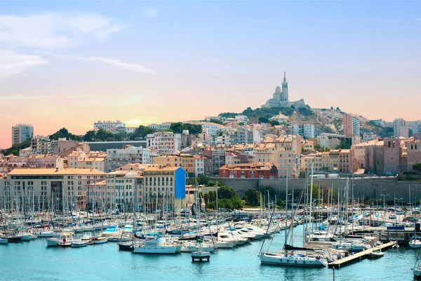 Marsilya Gün Batımı Provence Fransa — Stok fotoğraf