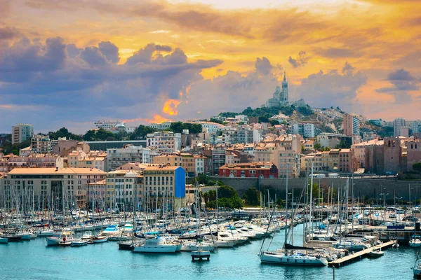 Dramatische Lucht Boven Marseille Provence Frankrijk — Stockfoto