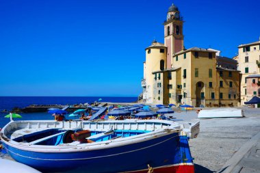                                   Liguria 'nın Camogli köyü - Genoa ili 