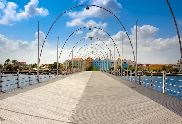 Puente Pontón Flotante Willemstad Curazao —  Fotos de Stock