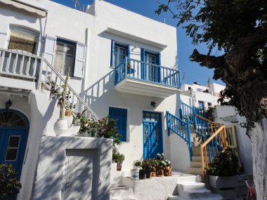 geleneksel Yunan evde mykonos island, Yunanistan