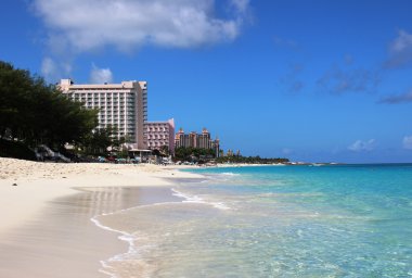 Cennet plaj ve Atlantis hotel resort Nassau, Bahamalar