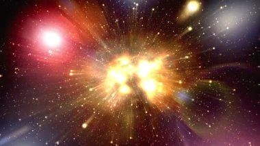 Bu pürüzsüz döngü hareketi arka planı uzayda mor enerjiyi gösterir.