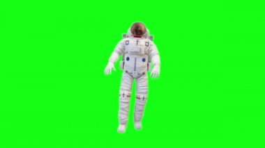 Telif Hakları Serbest 3D Yürüyen Astronot Yeşil Ekran Efekti Bölüm 2