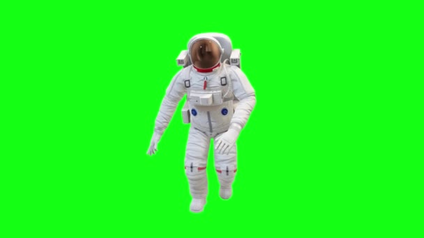 Copyright Free Walking Astronaut Green Screen Effect Parte — Video Stock