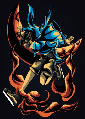 girl samurai artwork illustration