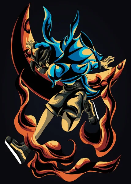 girl samurai artwork illustration