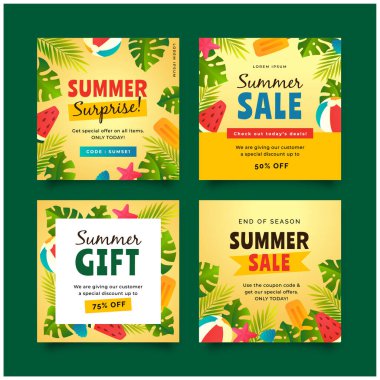 Yaz Satışı Sosyal Medya Posta Şablonu