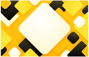 Sarı Soyut Yuvarlak Dikdörtgen Arkaplan