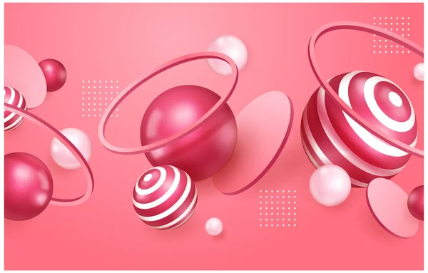 Realistic Abstract Pink Background — Stock Vector