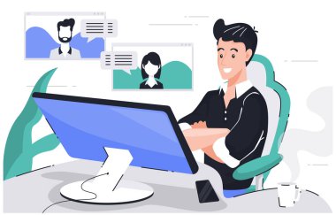 Pandemik Süresince Evde Çalışan Çevrimiçi Toplantısı