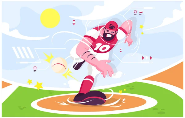 Atıcı Oyuncu Beyzbol Topu At.