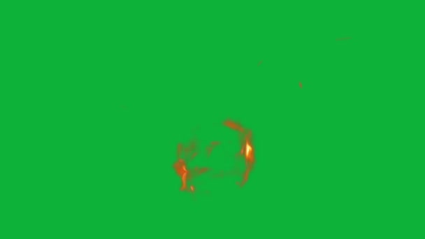 Fire Flame Green Screen Vfx Part — стоковое видео