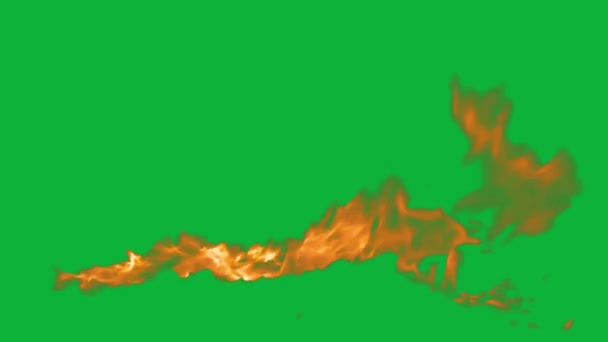 Fire Flame Green Screen Vfx Part — стоковое видео