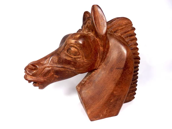 Tête de cheval en bois — Photo