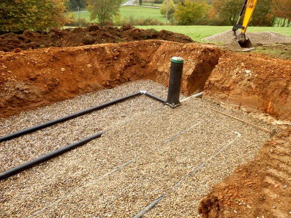 Sand and Gravel Filter Bed — Stock Photo, Image