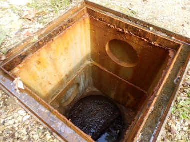 Septic tank inspection hatch clipart