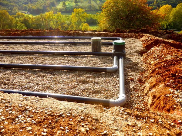 Sand and Gravel Filter Bed — Stock Photo, Image