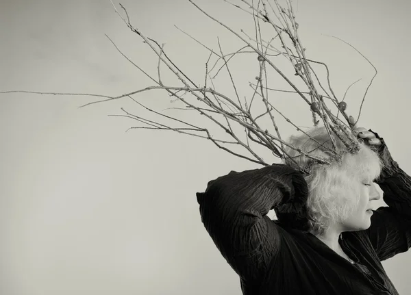 Wild shaman of the Old Forest — Stock Photo, Image