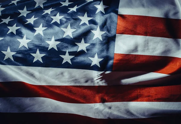 Fechar Foto Bandeira Dos Estados Unidos América — Fotografia de Stock