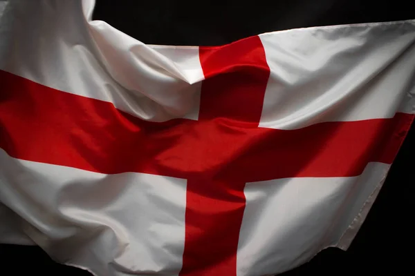 Nahaufnahme Der Geschwenkten Nationalflagge Englands — Stockfoto