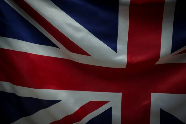 Поднятие Государственного Флага Великобритании Юнион Джек — стоковое фото