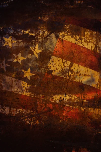 Крупный План Размахивания Флагом Соединенных Штатов Америки — стоковое фото