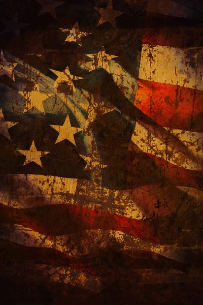 Närbild Skott Vinkade Flaggan Usa — Stockfoto