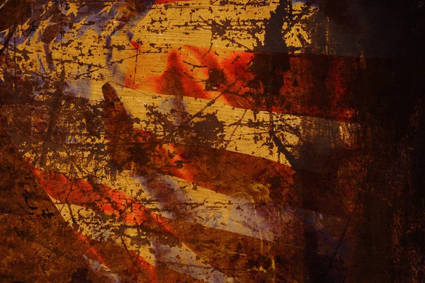 Zbliżenie Strzału Machniętej Flagi Stanów Zjednoczonych Ameryki — Zdjęcie stockowe