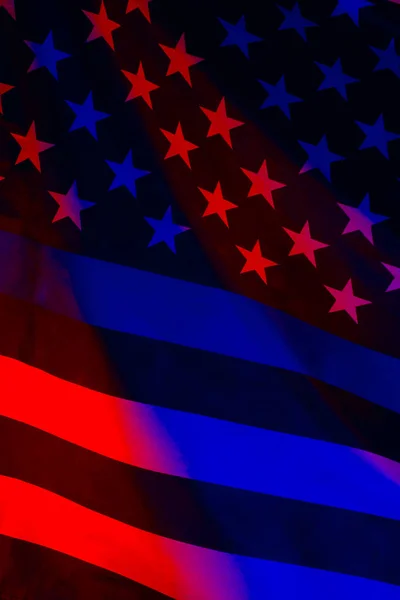 Close Van Thin Blue Line Amerikaanse Vlag — Stockfoto