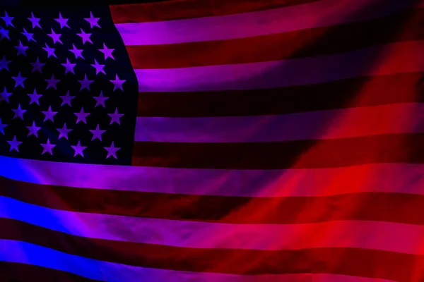 Detailní Záběr Vlajky Spojených Států Amerických — Stock fotografie