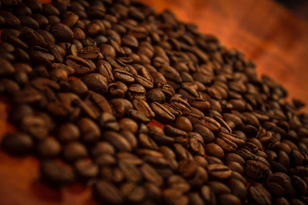 桌上放咖啡豆咖啡豆质感 — 图库照片