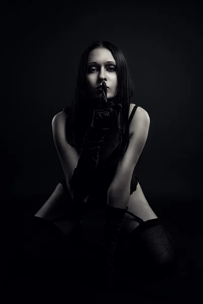 Sexy gothic girl — Stock Photo, Image