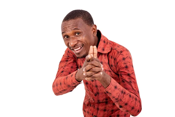 Портрет Красивого Молодого Бізнесмена Який Вказує Палець Вперед Посміхаючись Камеру — стокове фото