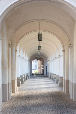 Avusturya Steyr 'deki Schloss Lamberg köprüsünü kapatmış.
