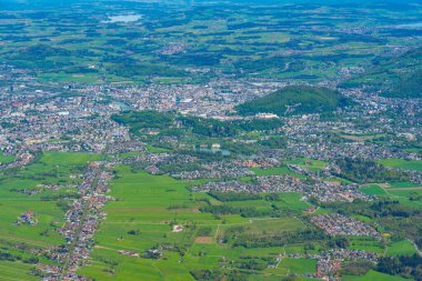 Avusturya 'nın Untersberg kentinden Salzburg' un Panorama manzarası