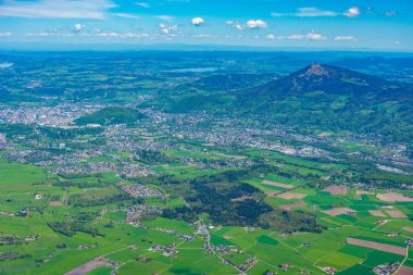 Avusturya 'nın Untersberg kentinden Salzburg' un Panorama manzarası