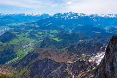 Untersberg dağından Avusturya 'nın panorama manzarası.